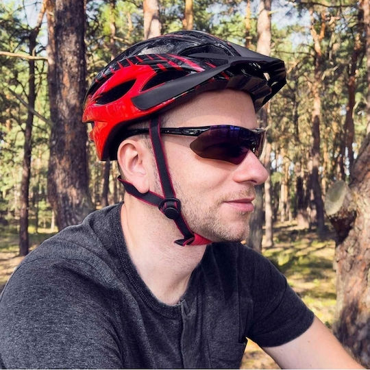 Rockbros Γυαλιά Ποδηλασίας με Μαύρο Σκελετό και Polarized / Διάφανους Φακούς