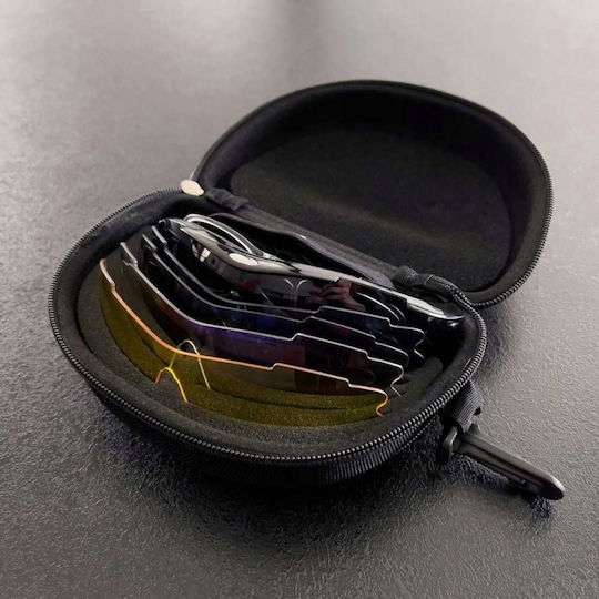 Rockbros Γυαλιά Ποδηλασίας με Μαύρο Σκελετό και Polarized / Διάφανους Φακούς