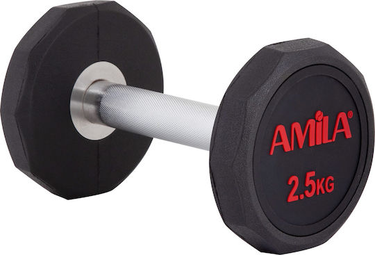 AMILA Дъмбел Decagon Гумен 1 x 2.5кг