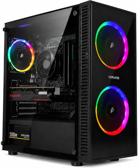 Vengeance UrbanLane-V5 Desktop PC Ryzen 5-5500 16GB DDR4 512GB SSD Radeon RX 6500 XT No OS and MSI PRO MP272PMG Monitor