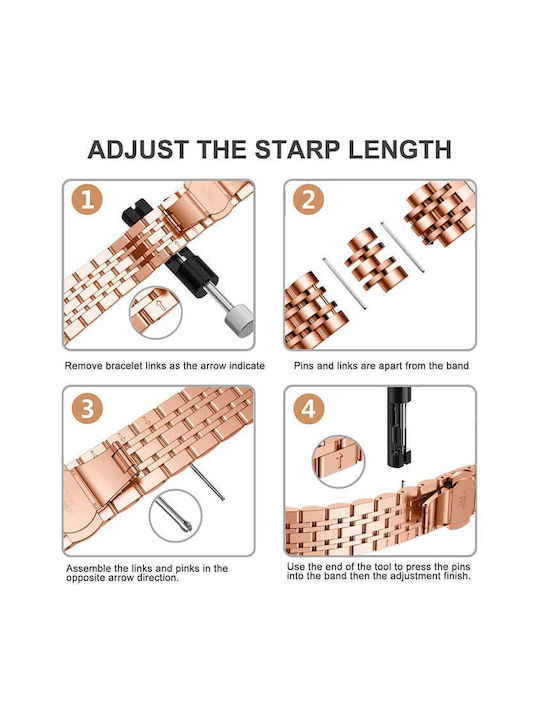 Wiwu Curea Oțel inoxidabil Aur (Apple Watch 44/45/46mm/Ultra 49mm)