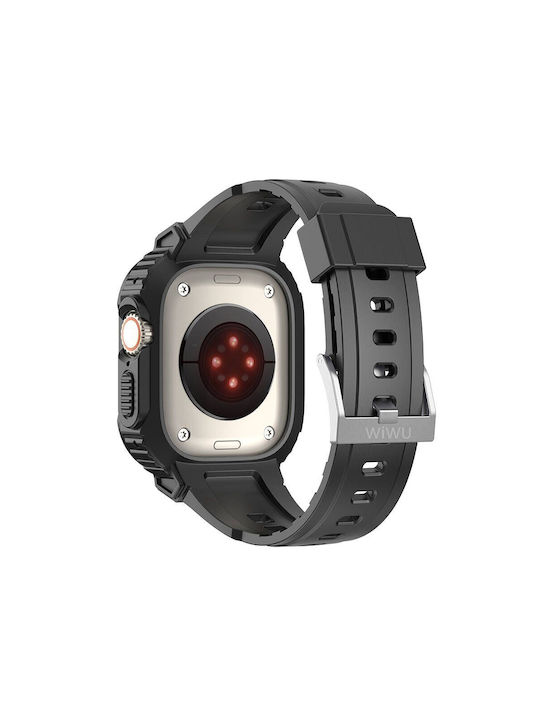 Wiwu Λουράκι Σιλικόνης Μαύρο (Apple Watch 44/45/46mm/Ultra 49mm)