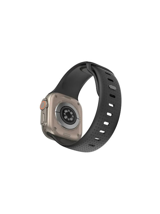 Wiwu Comf Secur Silicone Black Apple Watch 44 45 46 49mm
