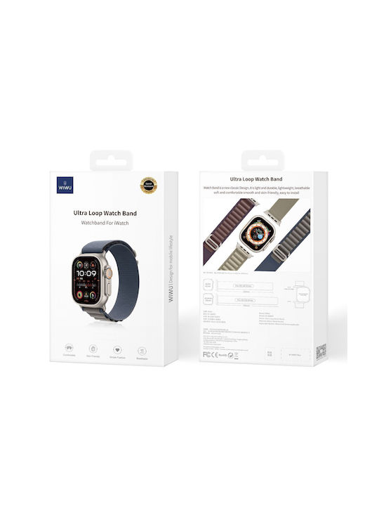 Wiwu Armband Stoff Blau (Apple Watch 44/45/46mm/Ultra 49mm)