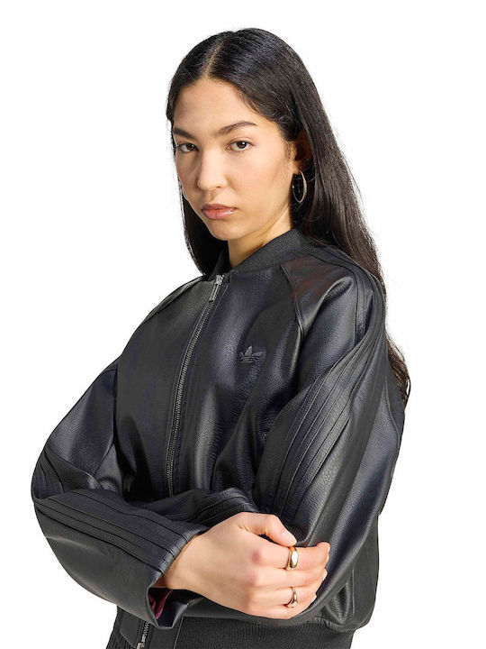 Damen Bomber Jacke Schwarz