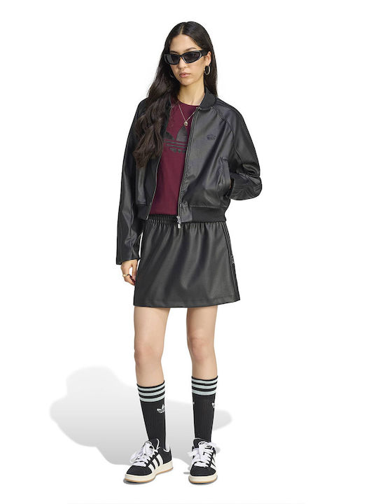 Damen Bomber Jacke Schwarz