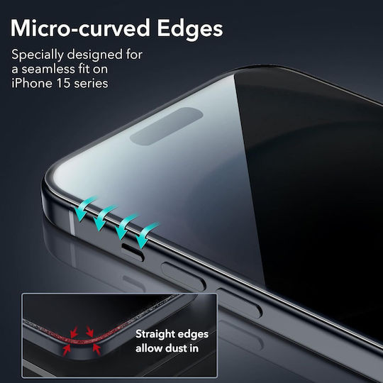 ESR Privacy Tempered Glass 3τμχ (iPhone 15)
