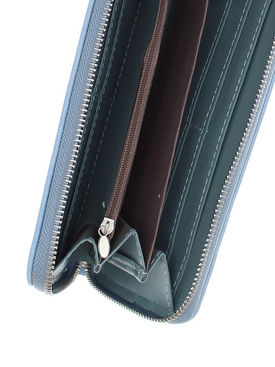 Large Women's Card Wallet Blue