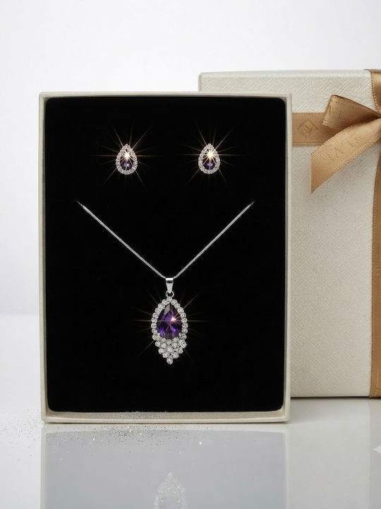 Velve Velve Schmuckset mit Ohrringen und Anhänger aus Silber