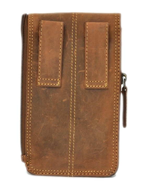 Geantă Bărbătească de Umăr / Tip Crossbody din Piele Maro