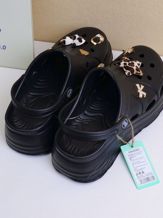Damentag Holzschuhe in Schwarz