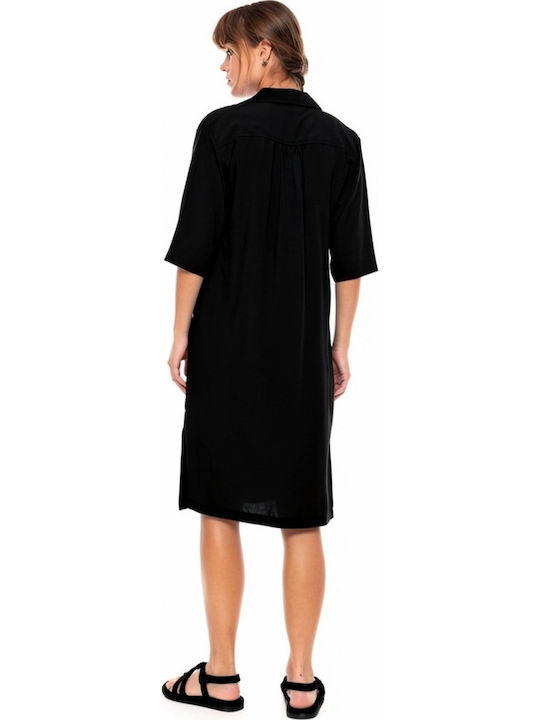Pink Label Feminin Rochie de Plajă Black