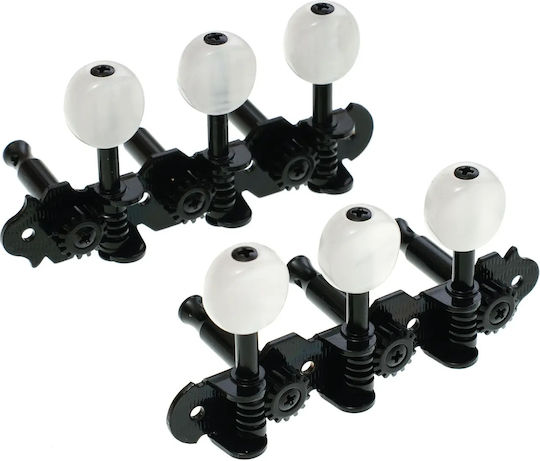 Grover Gb120-ss 3+3 Schwarze Weiße Perlmuttknöpfe