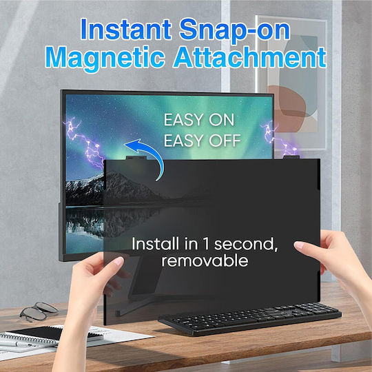 Ecran De Confidențialitate Pentru Calculator 24 Inch Filtru Magnetic De Ecran De Confidențialitate Suspendat Ecran De Confidențialitate Protecție Calculator Protecție Antiorbire Filtru De Confidențialitate Anti-lumină Albastră Film De Protecție Îndepărtabilă Anti-zgârieturi
