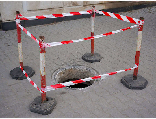 Verk Group Bandă de marcare de culoare roșie cu lungimea de 100 m