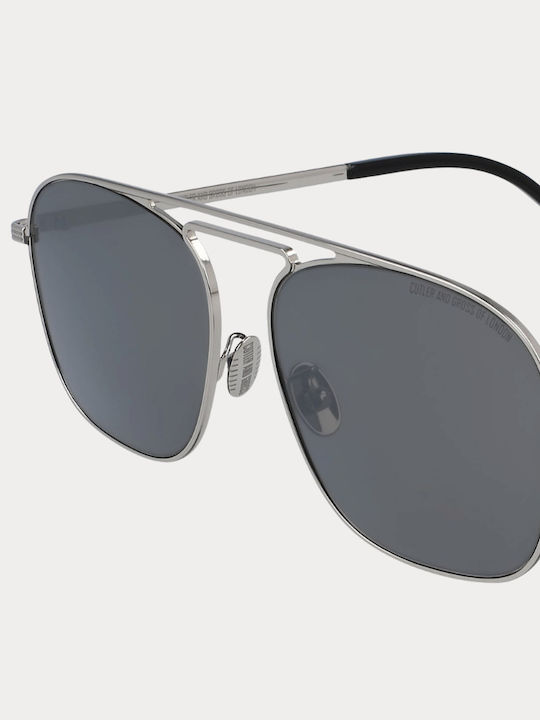 Cutler And Gross Men's Sunglasses with Silver Metallic Frame