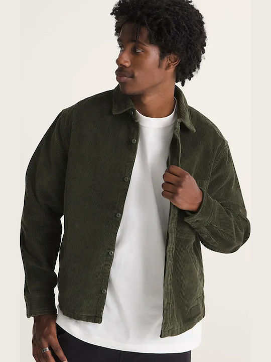 Vans Overshirt Din Catifea Raiata Cu Mânecă Lungă Obsidian Fern