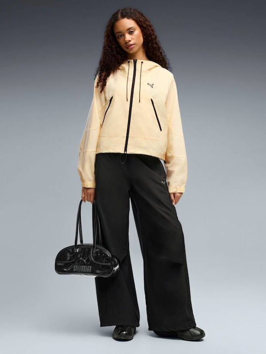 Woven Women's Sports Jacket Buttercream