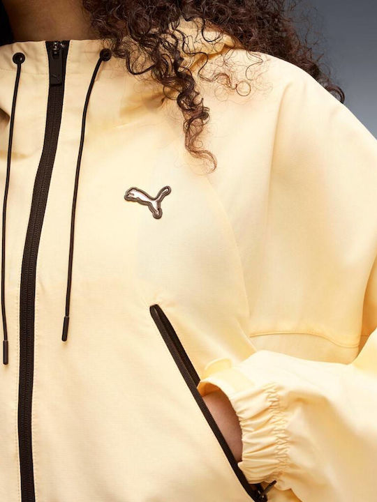 Woven Women's Sports Jacket Buttercream