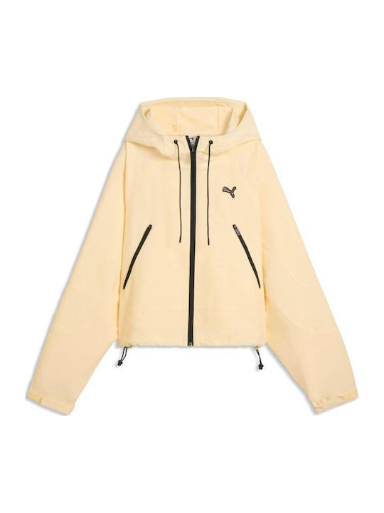 Woven Women's Sports Jacket Buttercream