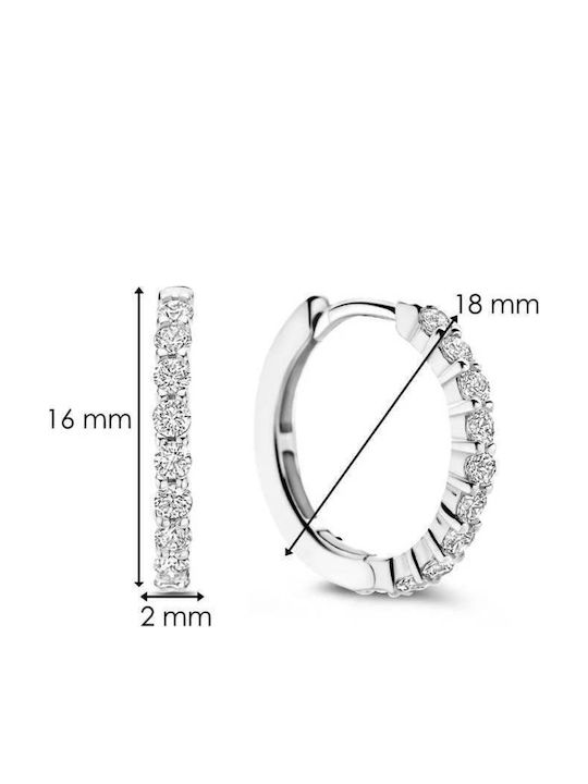 Ti Sento Silver Hoop Earrings 7958ZI