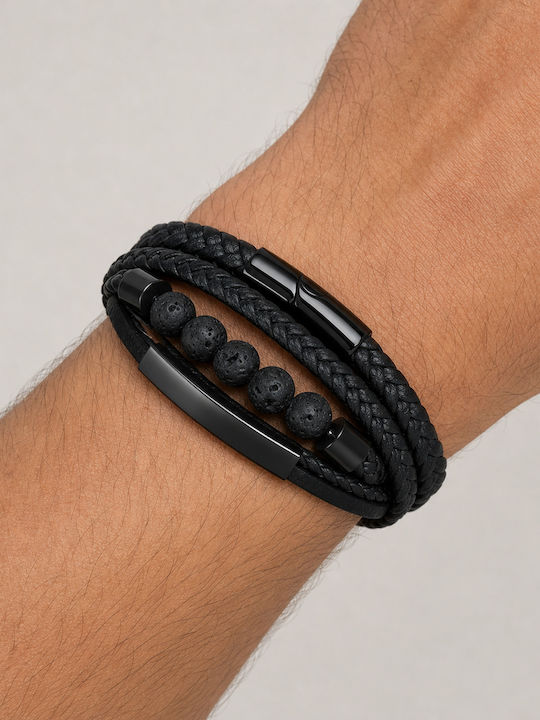 Legend Accessories Ανδρικό Βραχιόλι από Δέρμα