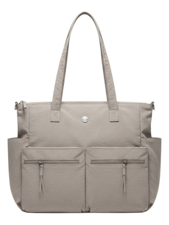 Stoff Damen Tote Tasche Khaki