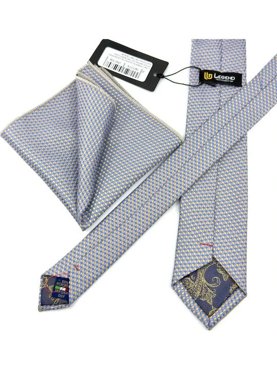 Legend Accessories Männer Krawatten Set in Silber Farbe