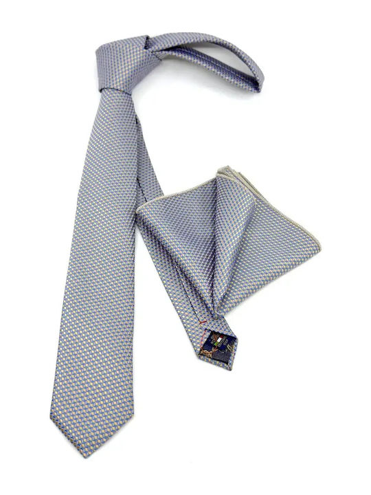 Legend Accessories Männer Krawatten Set in Silber Farbe