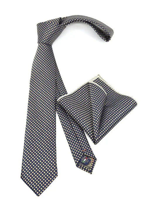 Legend Accessories Set of Men's Printed Ties in Navy Blue Colour