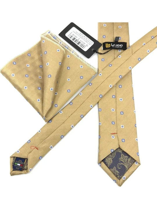 Legend Accessories Männer Krawatten Set in Gelbe Farbe