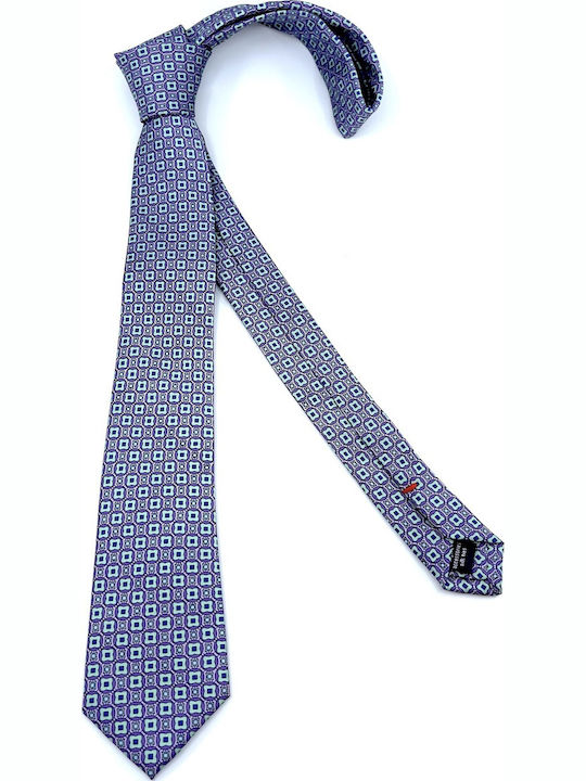 Legend Accessories Ανδρική Γραβάτα με Σχέδια σε Γαλάζιο Χρώμα