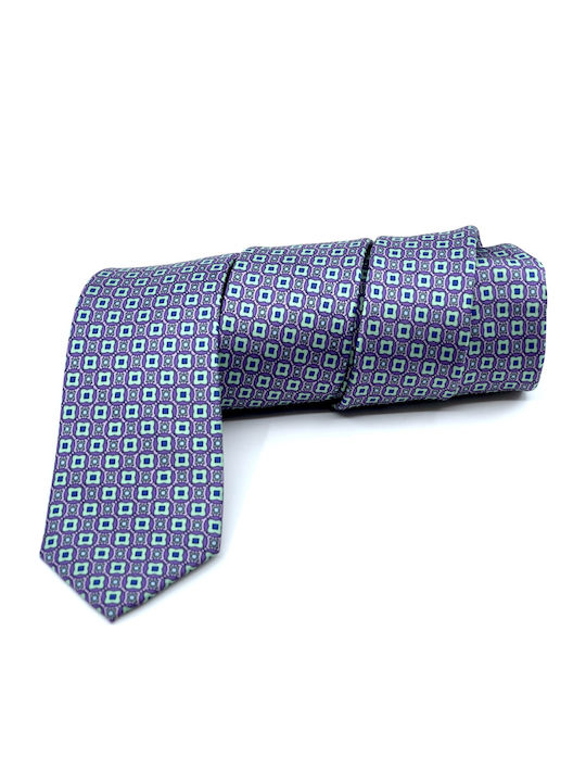 Legend Accessories Ανδρική Γραβάτα με Σχέδια σε Γαλάζιο Χρώμα
