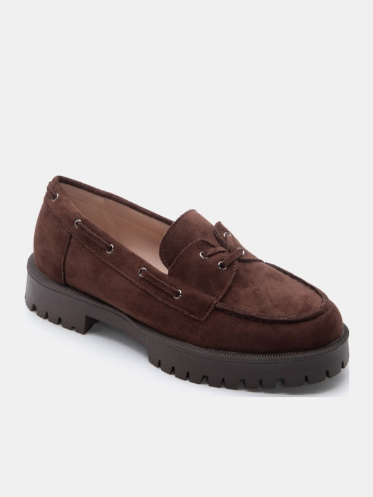 Women's Moccasins In Brown Colour