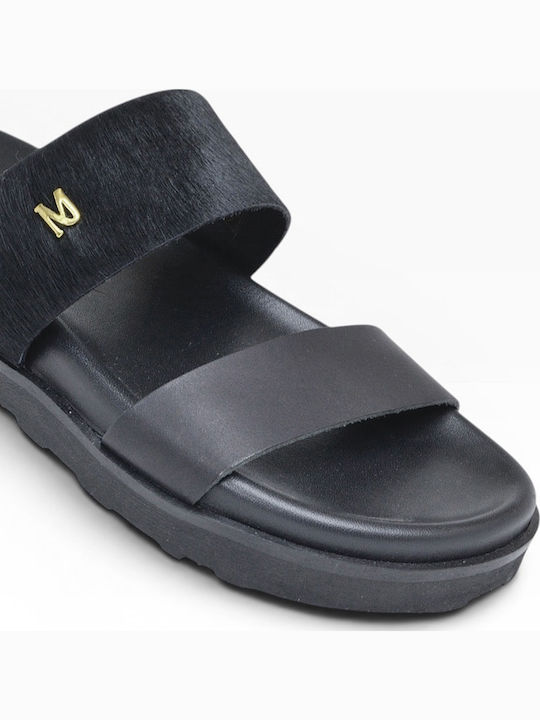 Damen Flache Sandalen Schwarz