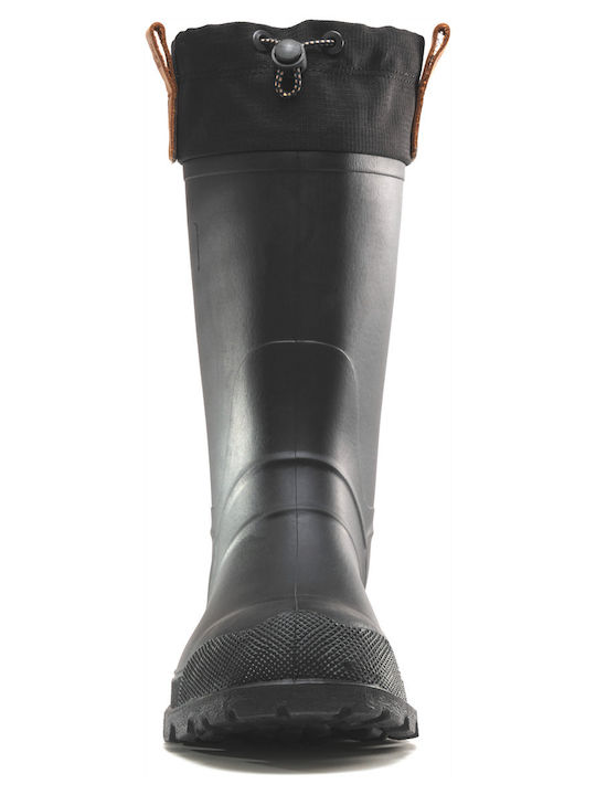 Kamik Männer Sicherheitsgummistiefel mit Fell Schwarz