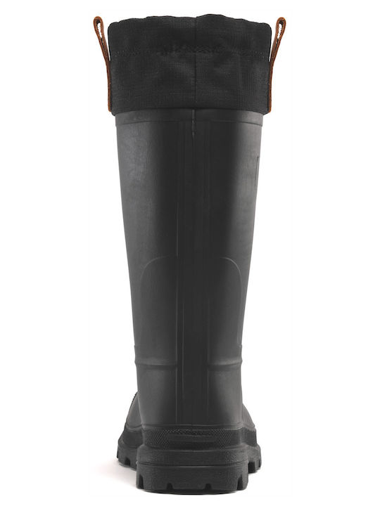 Kamik Männer Sicherheitsgummistiefel mit Fell Schwarz