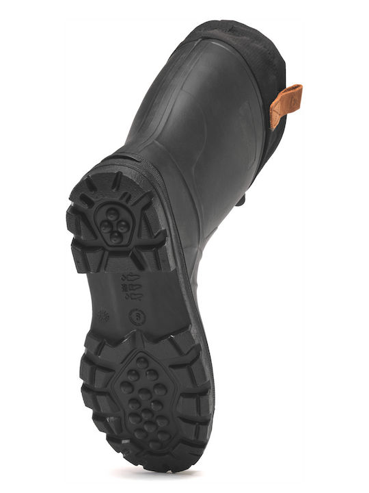 Kamik Männer Sicherheitsgummistiefel mit Fell Schwarz