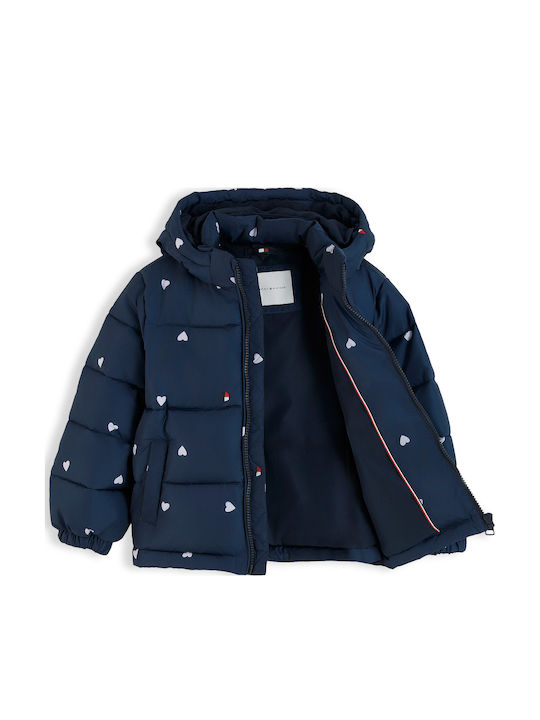 Geacă pentru copii matlasată scurtă Dark Blue