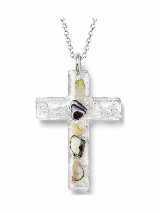Elle Kreuz aus Stahl mit Kette