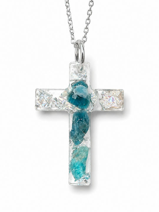 Elle Kreuz aus Stahl mit Kette