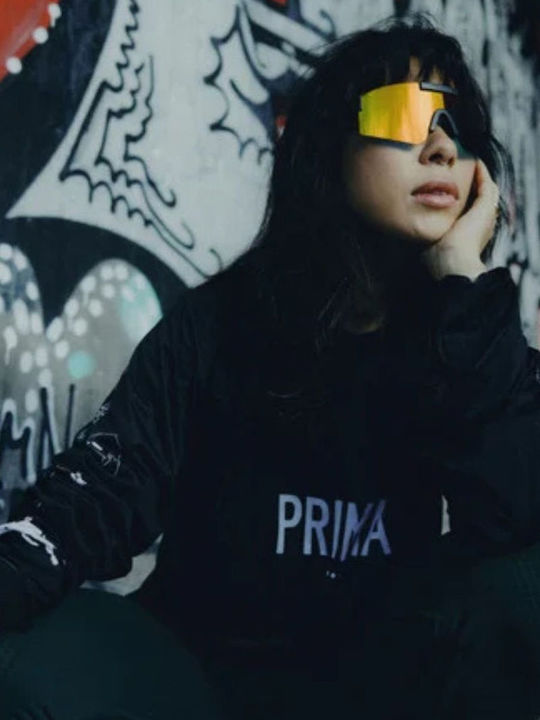 Chpo Unisex Sunglasses with Black Plastic Frame and Multicolour Mirror Lens