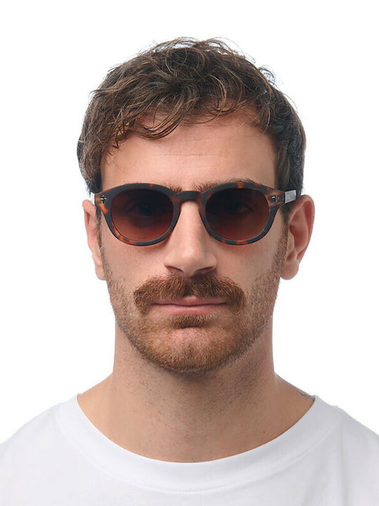 Okkia Unisex Ochelari De Soare Cu Culoare Maro Tortoise Cadru Și Culoare Maro Degrade Lentile OK048CH