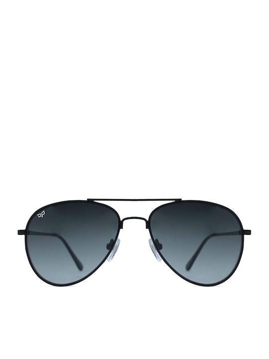 OJO Sunglasses Unisex Γυαλιά Ηλίου με Μαύρο Σκελετό και Μαύρο Ντεγκραντέ Φακό