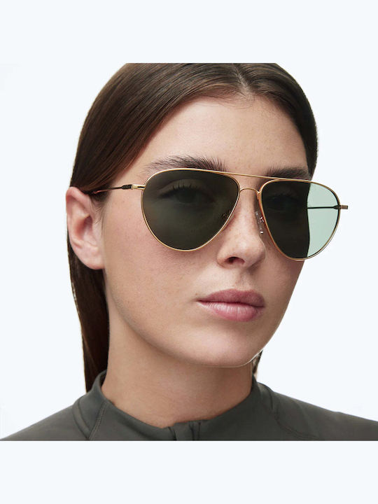 Meller Alia Unisex Ochelari de Soare cu Ramă Metalică Aurie și Lentilă Polarizată Aurie ALI-GOLDOLI