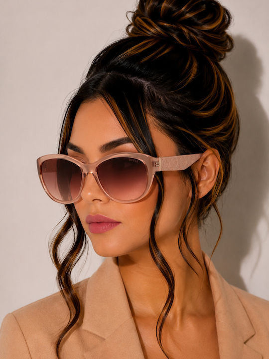 Guess Ochelari de Soare Pentru Femei cu Ramă Roz și Lentilă Oglindă Degrade Roz GU-1066268