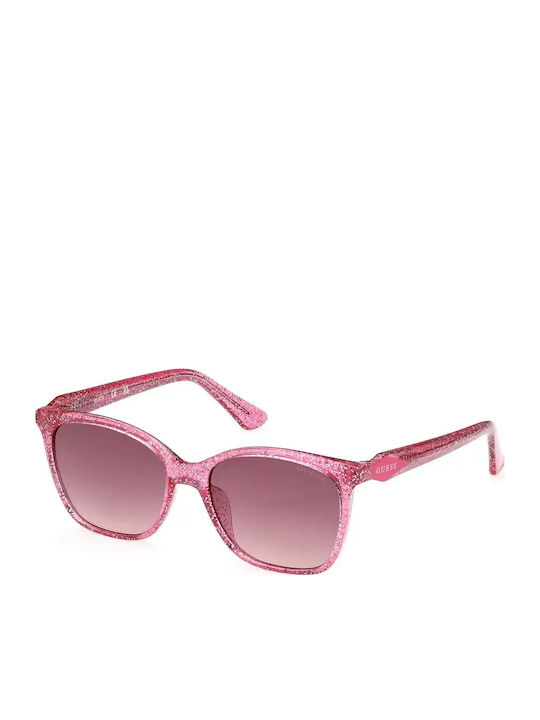 Guess Women's Sunglasses with Pink Plastic Frame and Brown Gradient Lens GU9238 74F