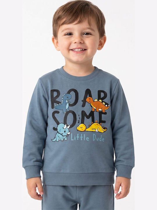 Trax Детска Зимна Пижама Синя Pacific Little Dino Trax Детска Зимна Пижама Синя Pacific Little Dino