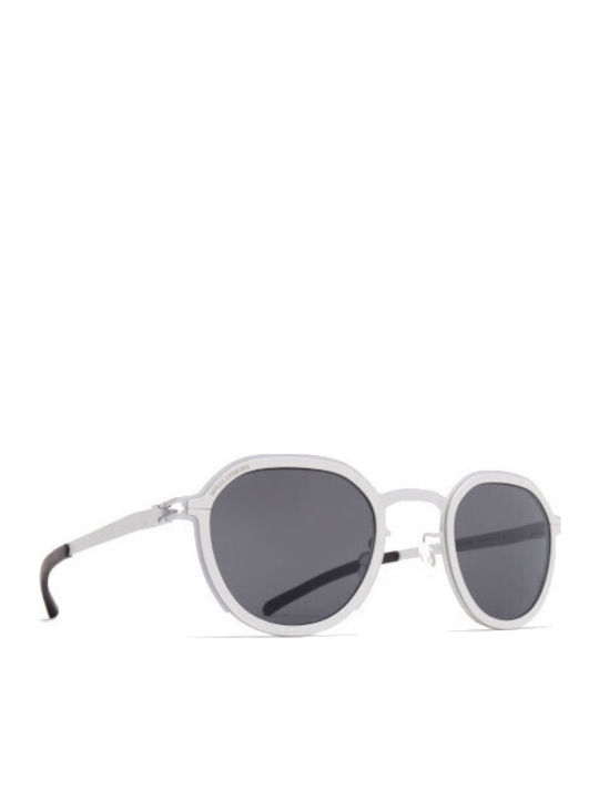 Mykita Ochelari De Soare Unisex Cu Ramă Metalică Argintie Și Lentilă Oglindă Argintie MR001