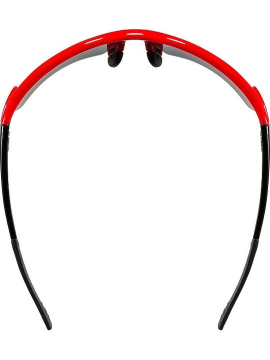 Uvex Sportstyle 116 Male Sunglasses with Red Horn-Rimmed Frame and Multicolour Mirror Lens